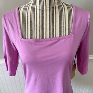 NWT Halogen Purple Lily Top Size Medium